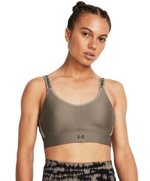 Under Armour Womens Infinity Covered Low-Impact Sports Bra, (001)  Black/Black/White, X-Small at  Women's Clothing store